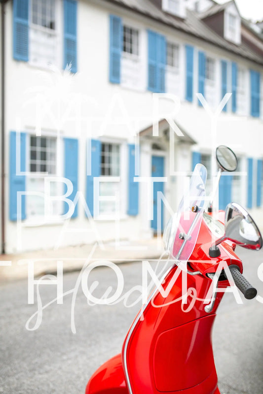Charleston Charm - Red Vespa 1 Mary Beth Thomas
